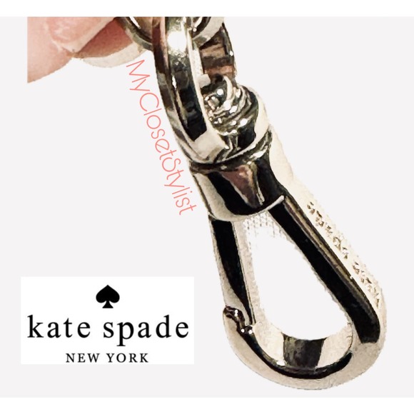 kate spade Accessories - KATE SPADE Polished Silver Swivel Clip Hook for Purse Fob Keys Accessory!